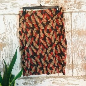 Lularoe CASSIE skirt M Halloween fall colors